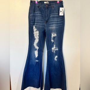 Edgy Cowgirl Flare Jeans